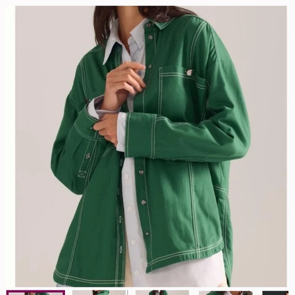 Jackets & Blazers - Anthropologie Pilcro Oversized Denim Shirt. Size L. NWT.